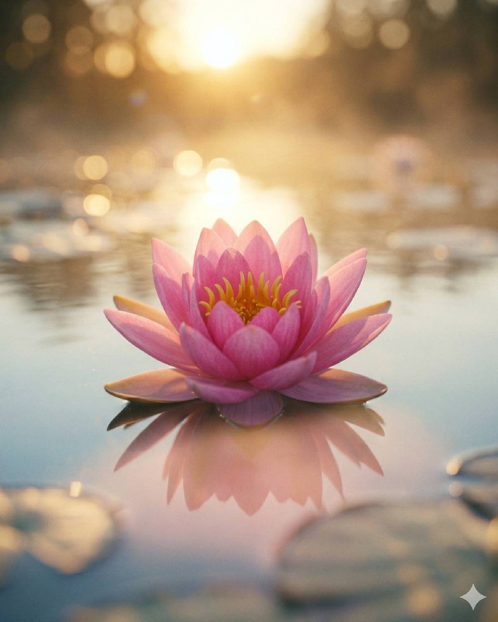 Flor de loto rosa representando iluminación espiritual y despertar de la conciencia